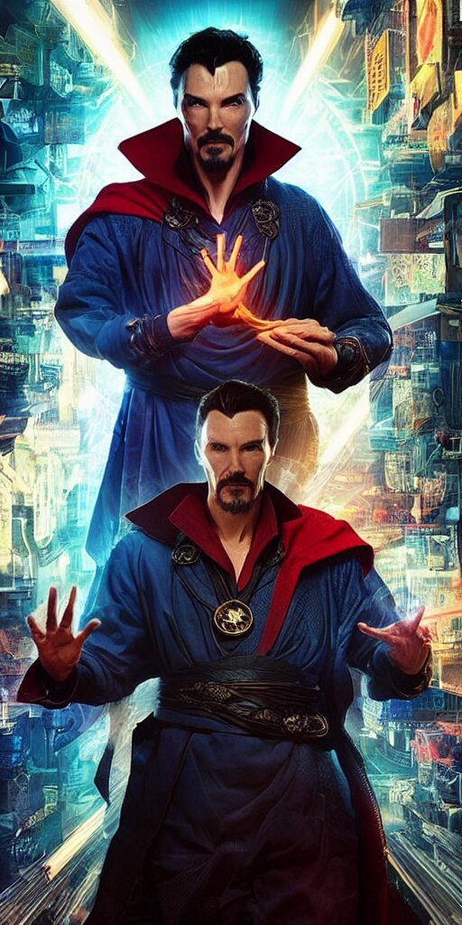 Make him look like real doctor strange