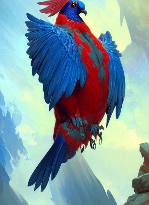 A parrot sitting on the tree of glaciers hills 