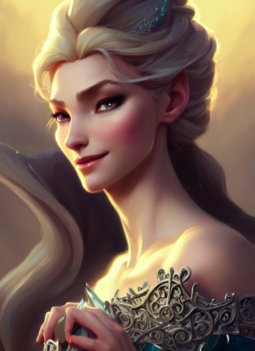 elsa, d & d, fantasy, intricate, elegant, highly detailed, digital painting, artstation, concept art, matte, sharp focus, illustration, hearthstone, art by artgerm and greg rutkowski and alphonse mucha