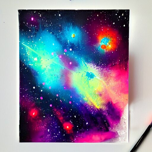 galaxy paint splatter with a Photoshop brush. Change the galaxy to a Photoshop brush.