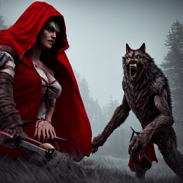 little red riding hood and wolf