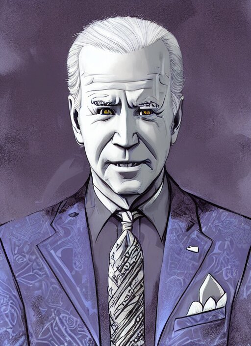 Joe Biden as a Kingdom Hearts Keyblade Villain, Official Square Enix Concept Art, Intricate Design, High Definition, Delicate Patterned, Fantasy, Fashionable RPG Clothing. Make him look like real Biden