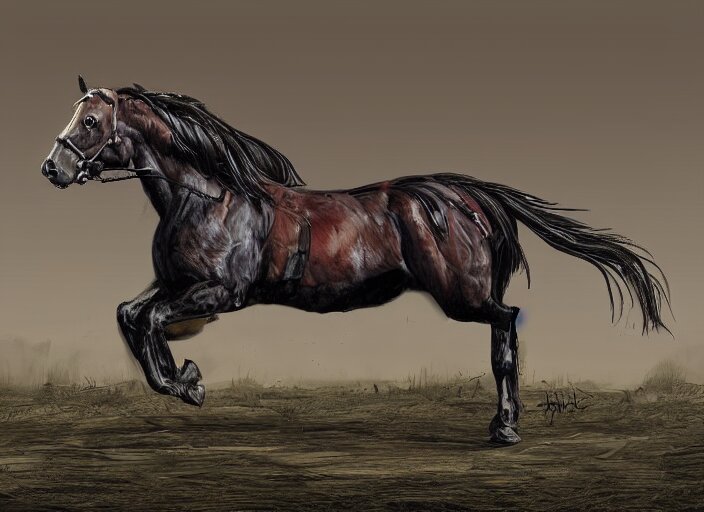 Change the stallion to an Infected Zombie and add a Zombie saddle bag!