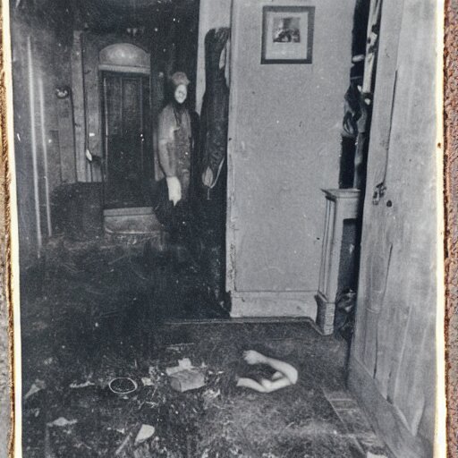  A ghostly spectre is seen walking past the door