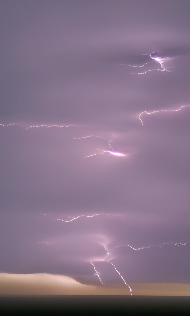 Lightning over the storm