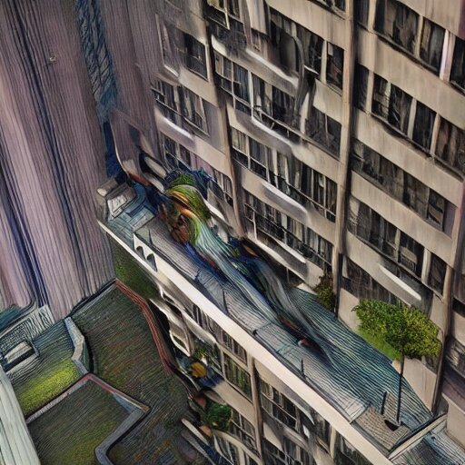 luxury car on top of the building 