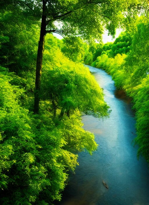 Beautifully captured Summer Photography with Trees and River Award Winning Cinematography. Add some abstract elements