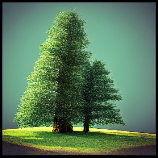 Digital Pixel Pine Tree - "hd photograph of a 3 d pine tree made of digital pixels". tree is changing colors with the seasons