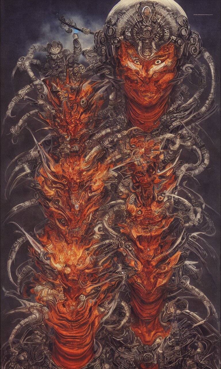 Dragons in fire
