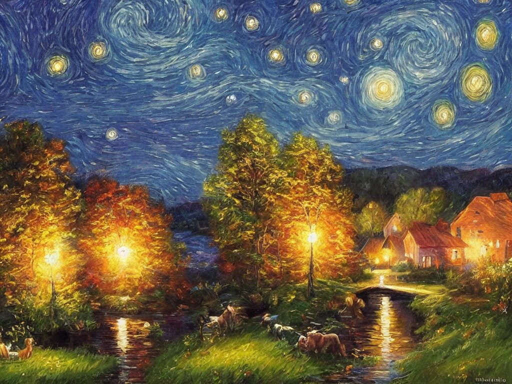 Starry night sky