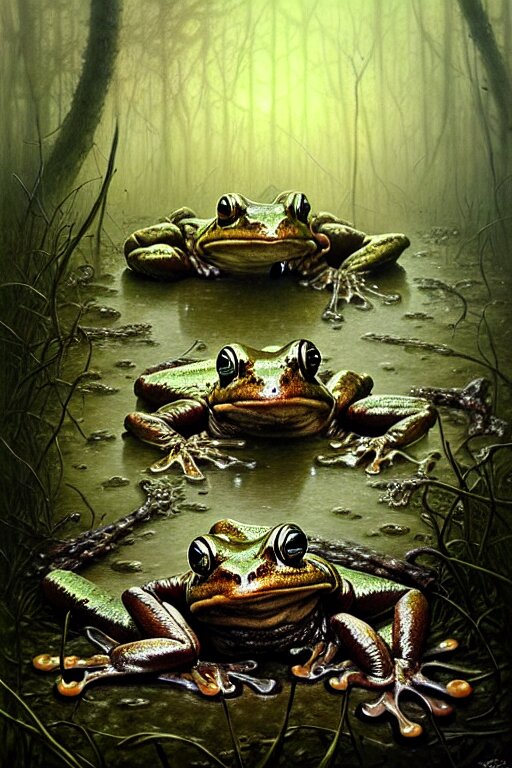 Change the frogs to toads and make their eyes glow in the dark.