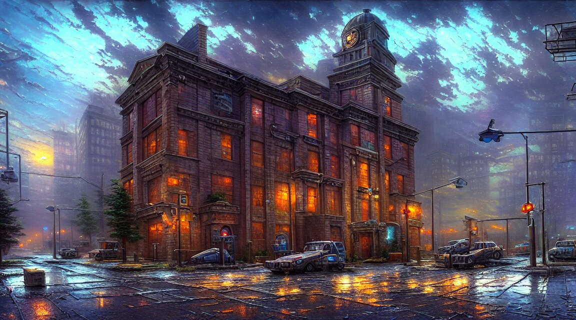 Building at night