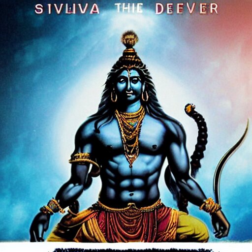 Shiva, the God of Destruction. change the text to "god of destruction"