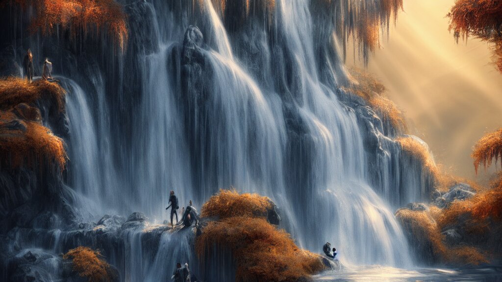Water fall scenery 