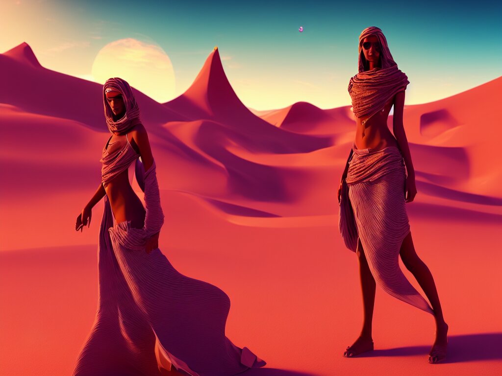 Desert dancing illusion video