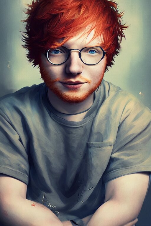 Portrait of ed Sheeran 