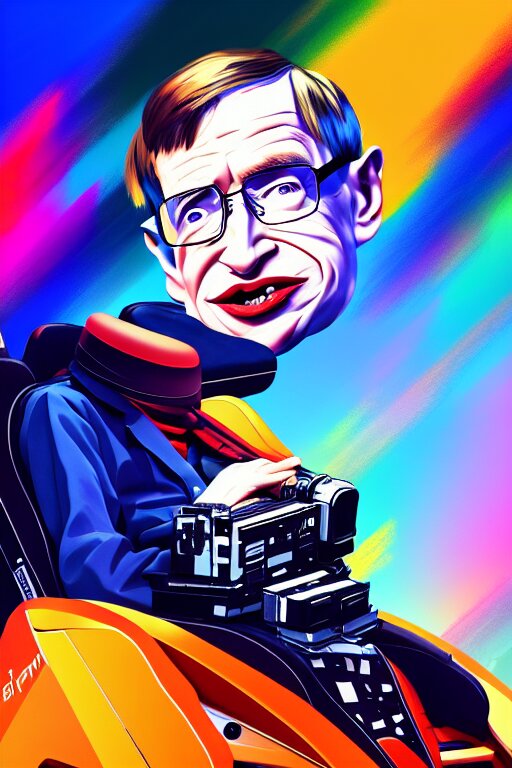 Make him look like a real stephin Hawking