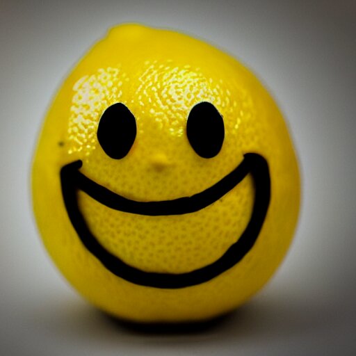 Lemon with a sad smile - turned into a lemon with a smiley face. Turn lemon into SAD LEMON